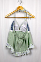 Load image into Gallery viewer, Reworked Green Tie Up Top
