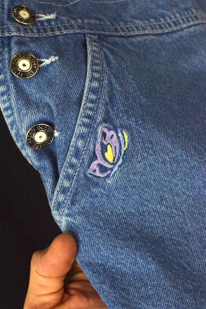 Floral Denim Overalls