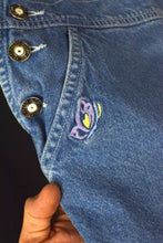 Load image into Gallery viewer, Floral Denim Overalls
