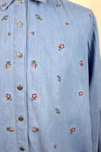 Load image into Gallery viewer, Floral Denim Shirt
