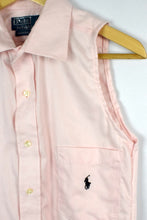 Load image into Gallery viewer, Reworked Cropped Pink Ralph Lauren Brand Top
