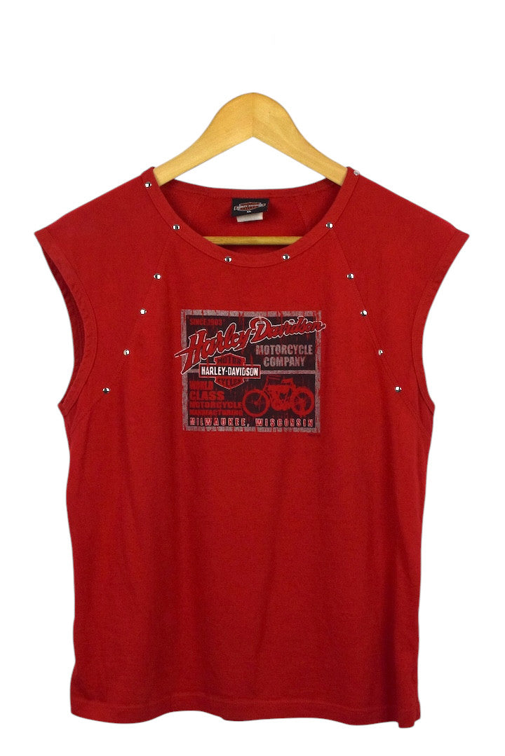 2003 Harley Davidson Studded Sleeveless T-Shirt