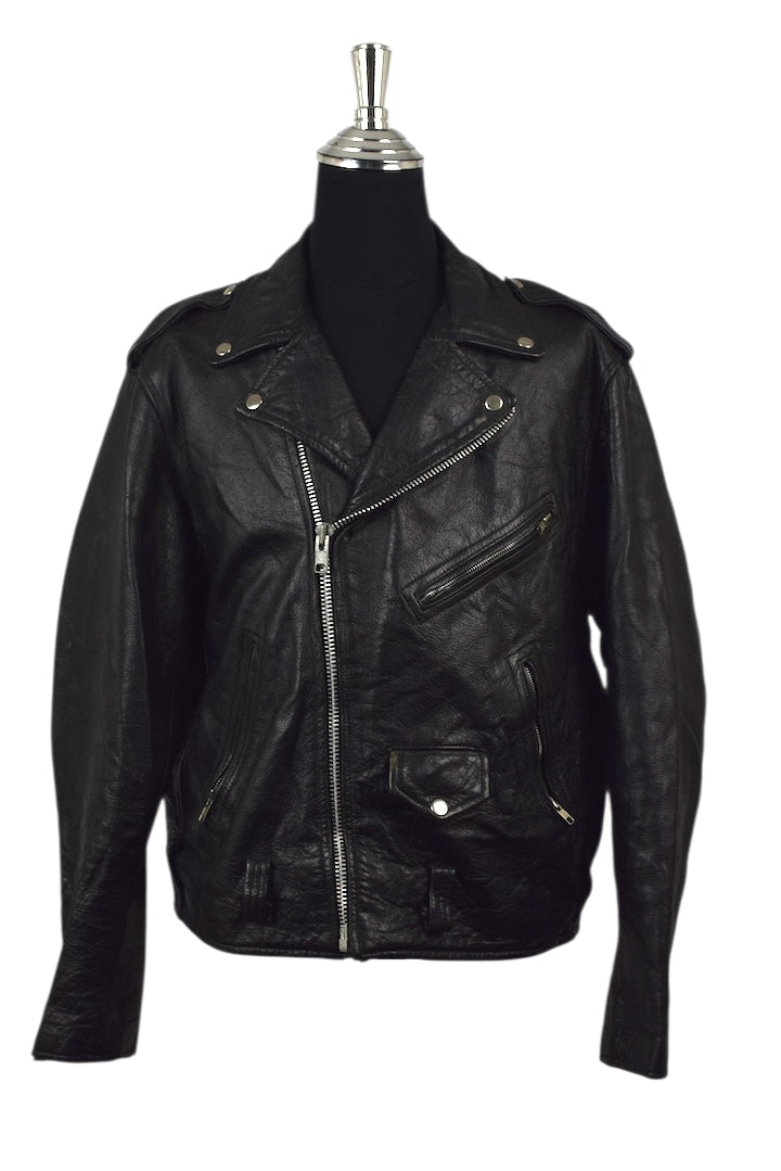 Black Leather Biker Jacket