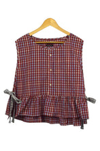 Load image into Gallery viewer, Reworked Checkered Baby Doll Top
