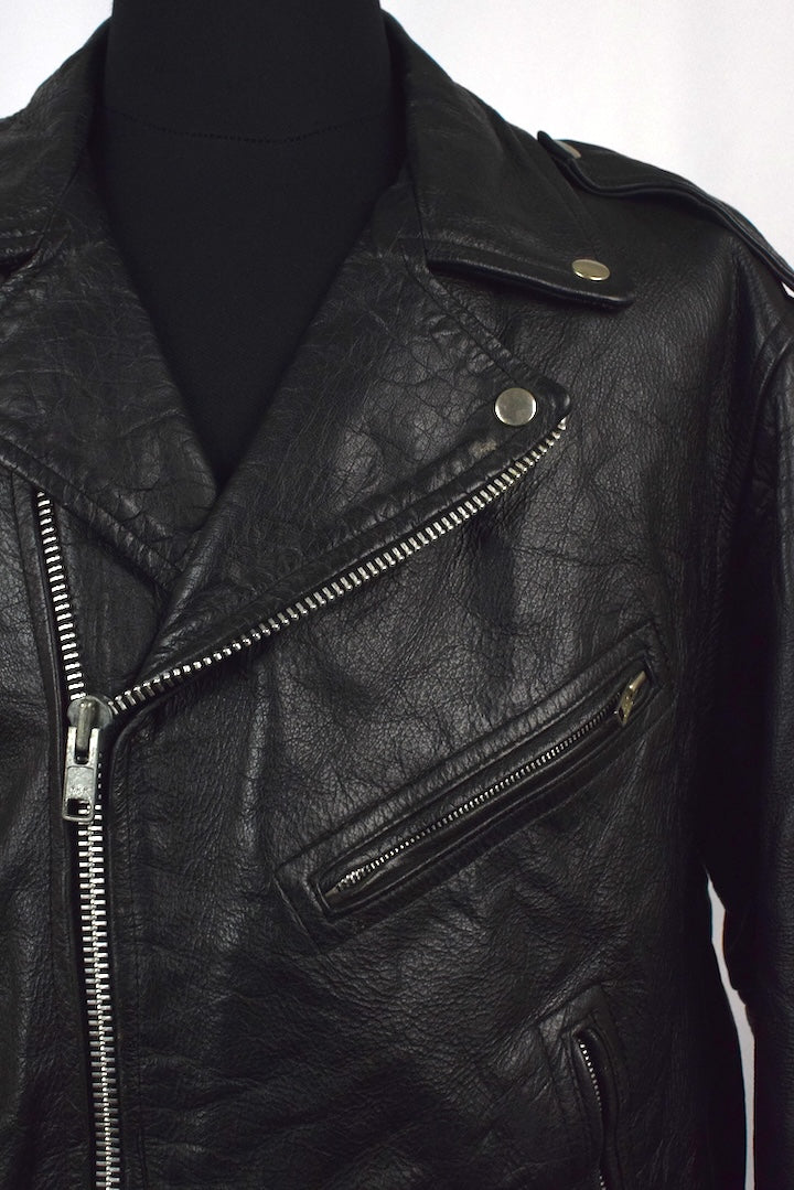 Black Leather Biker Jacket