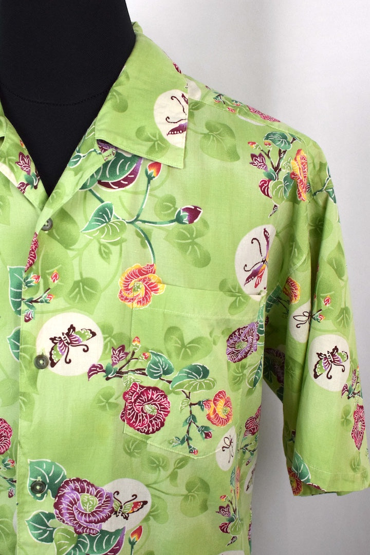 Floral Butterfly Print Shirt