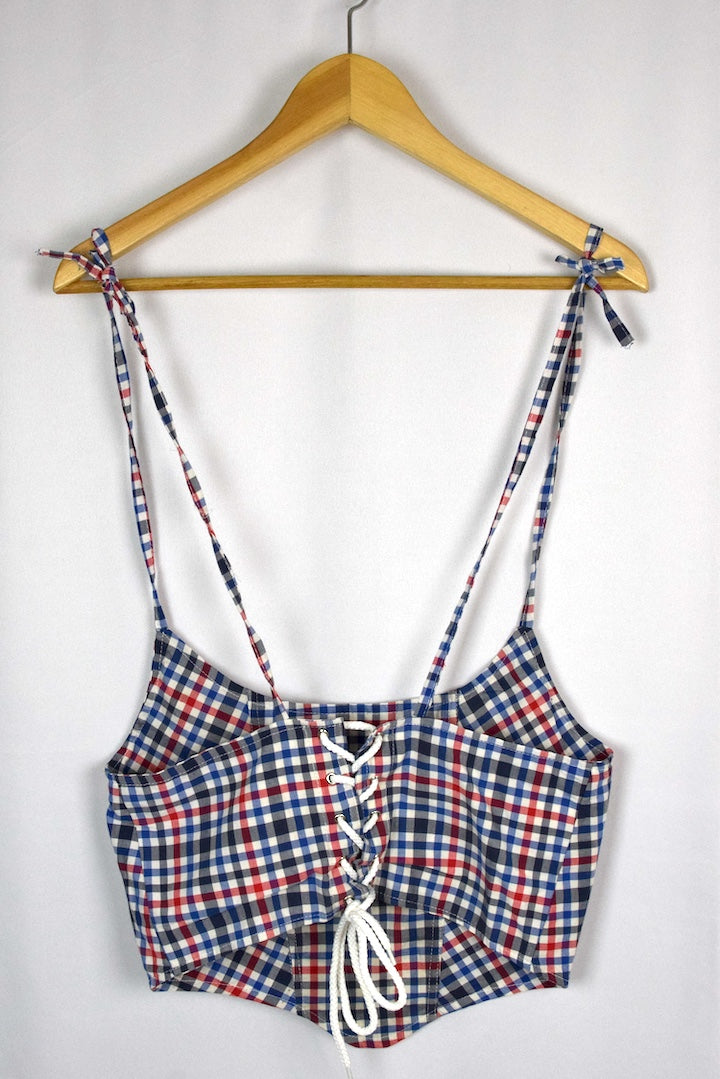 Reworked Tommy Hilfiger Brand Corset Style Top