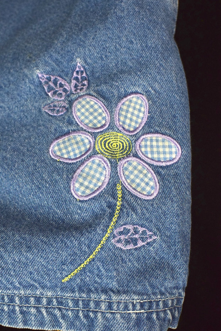 Floral Denim Overalls