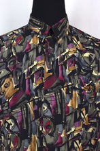 Load image into Gallery viewer, Goldas Brand Abstract Print Silk Shirt
