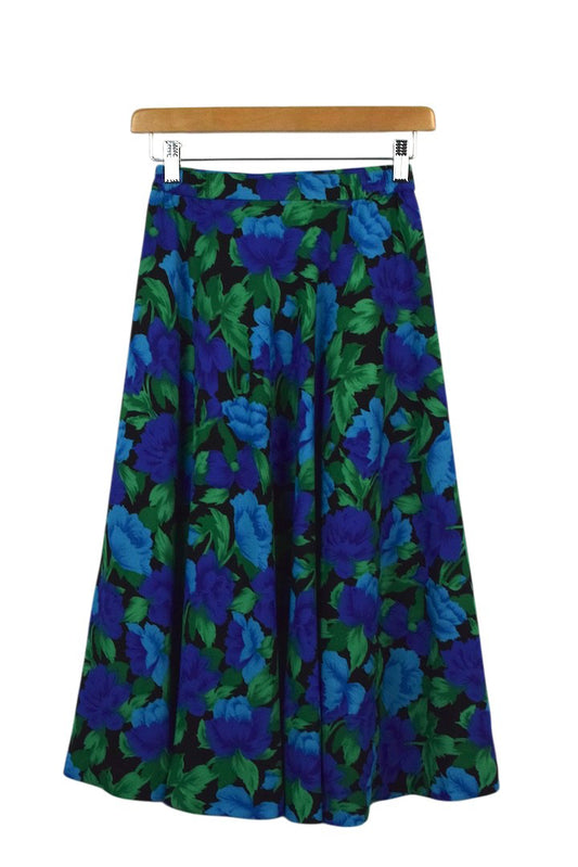 Reworked Floral Print Skirt