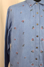 Load image into Gallery viewer, Floral Denim Shirt
