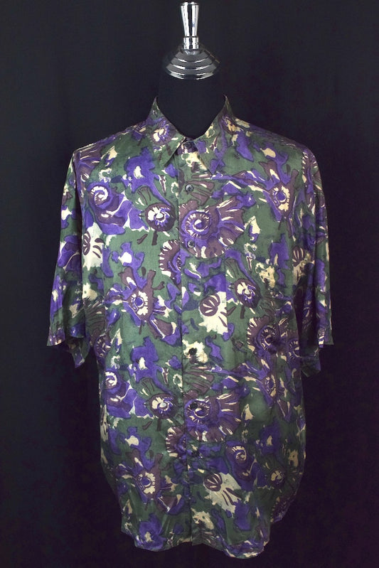 Silk Abstract Print Shirt