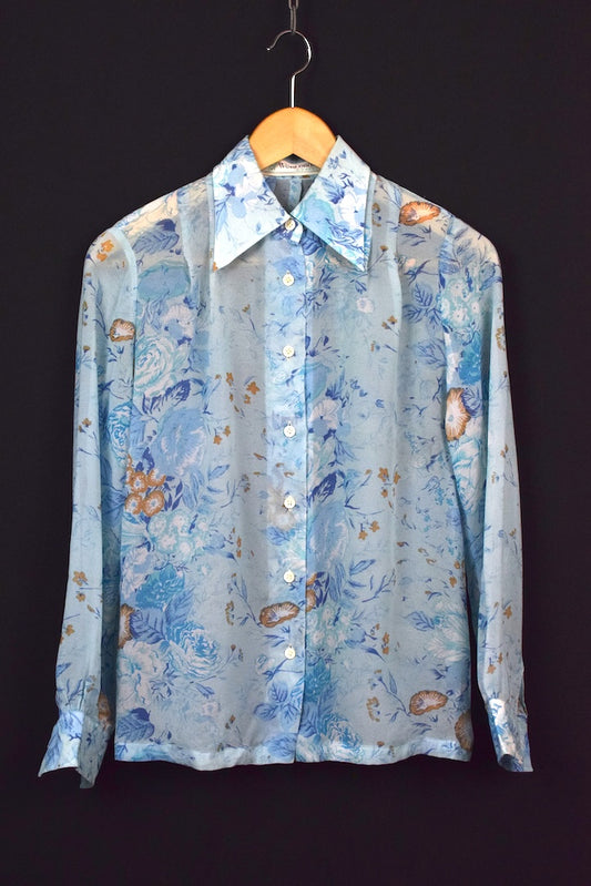Blue Sheer Blouse