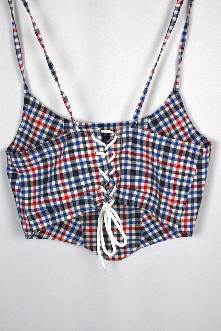 Reworked Tommy Hilfiger Brand Corset Style Top