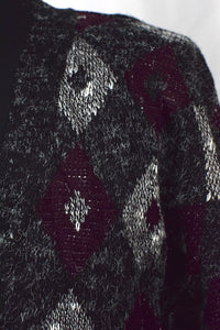 Knitted Diamond Pattern Cardigan