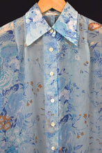 Load image into Gallery viewer, Blue Sheer Blouse
