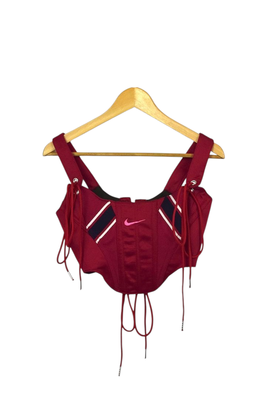 Reworked Nike Brand Corset Style Top