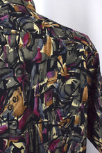 Load image into Gallery viewer, Goldas Brand Abstract Print Silk Shirt
