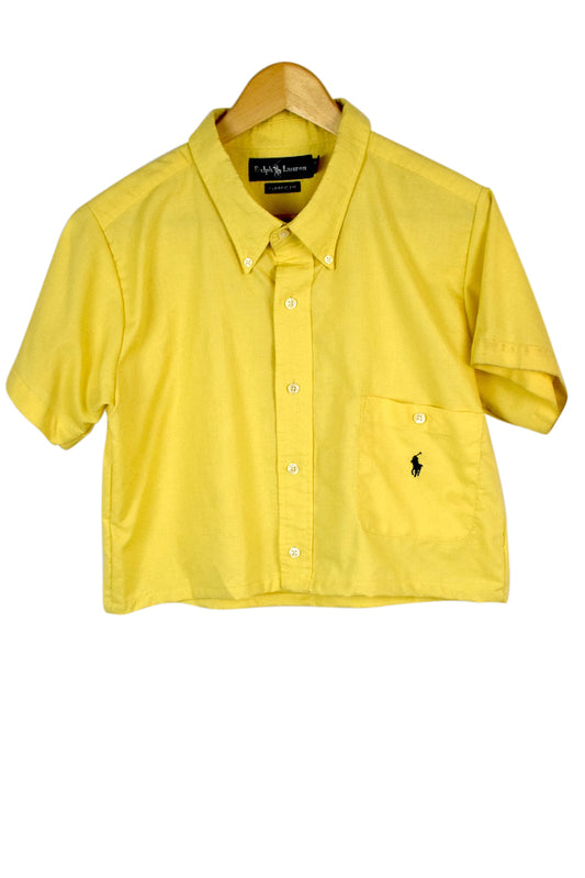 Reworked Crop Ralph Lauren Brand Top