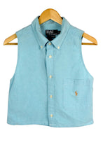 Load image into Gallery viewer, Reworked Cropped Ralph Lauren Brand Top
