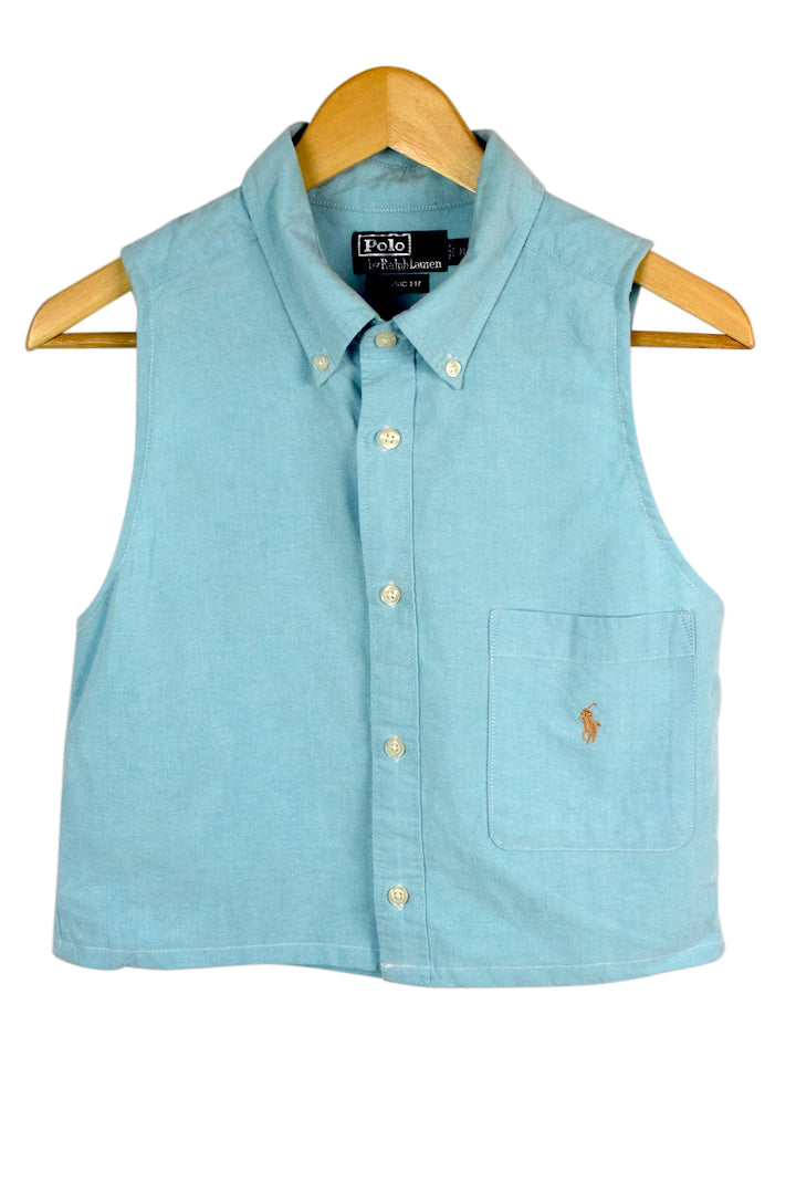 Reworked Cropped Ralph Lauren Brand Top