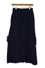 Load image into Gallery viewer, Reworked Denim Cargo Skirt

