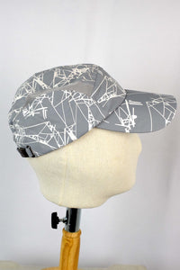 NEW Grey Abstract Pattern Sports Cap