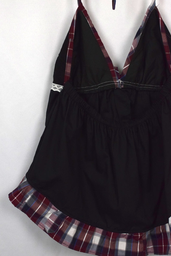 Reworked Halterneck Babydoll Top