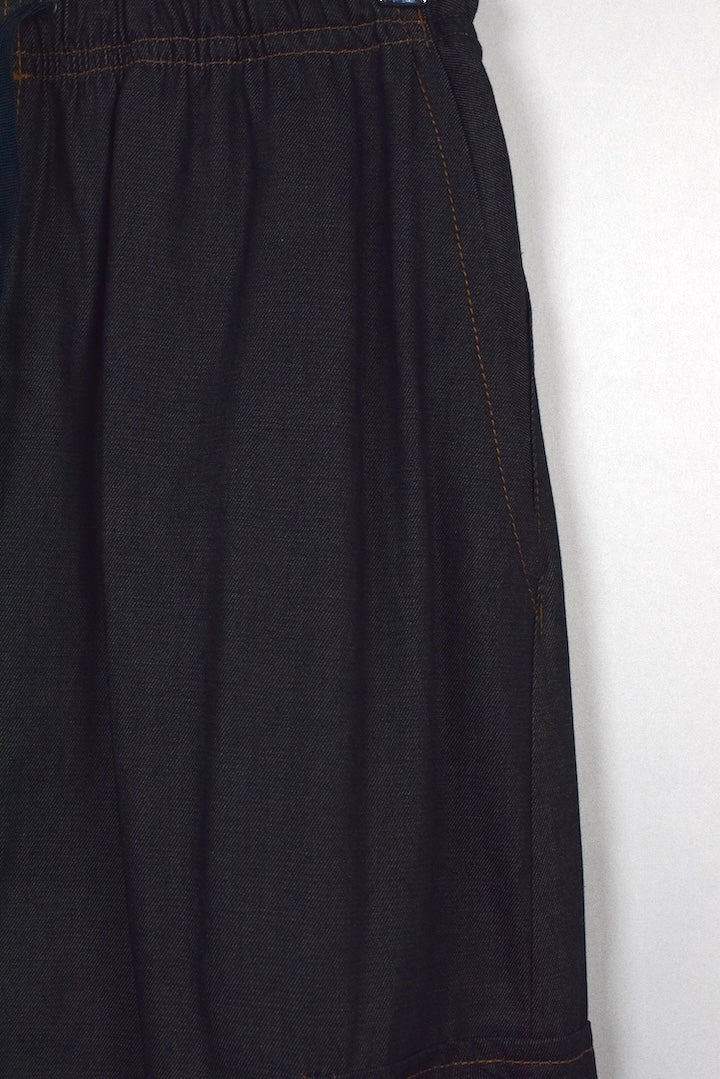 Reworked Denim Cargo Skirt