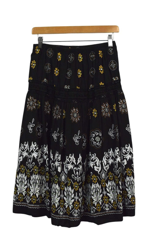 Reworked Floral Print Skirt