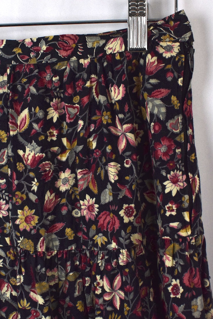 Reworked Floral Print Skirt