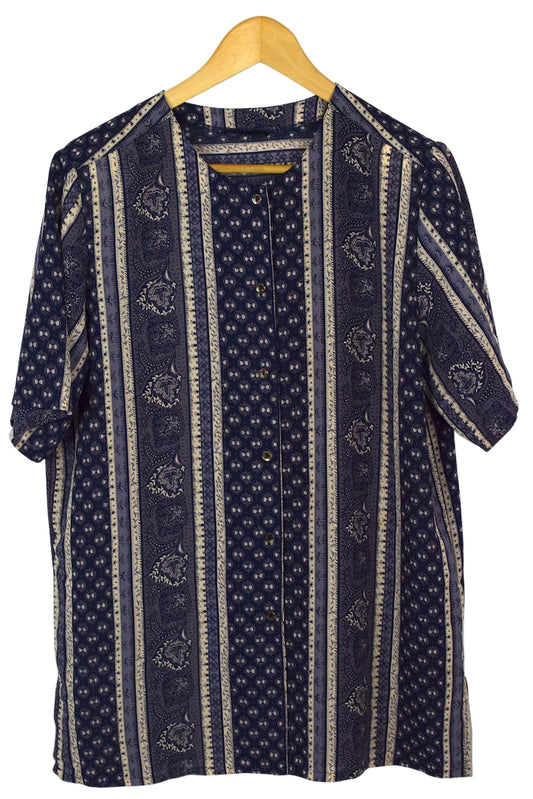 Reworked Abstract Print Top