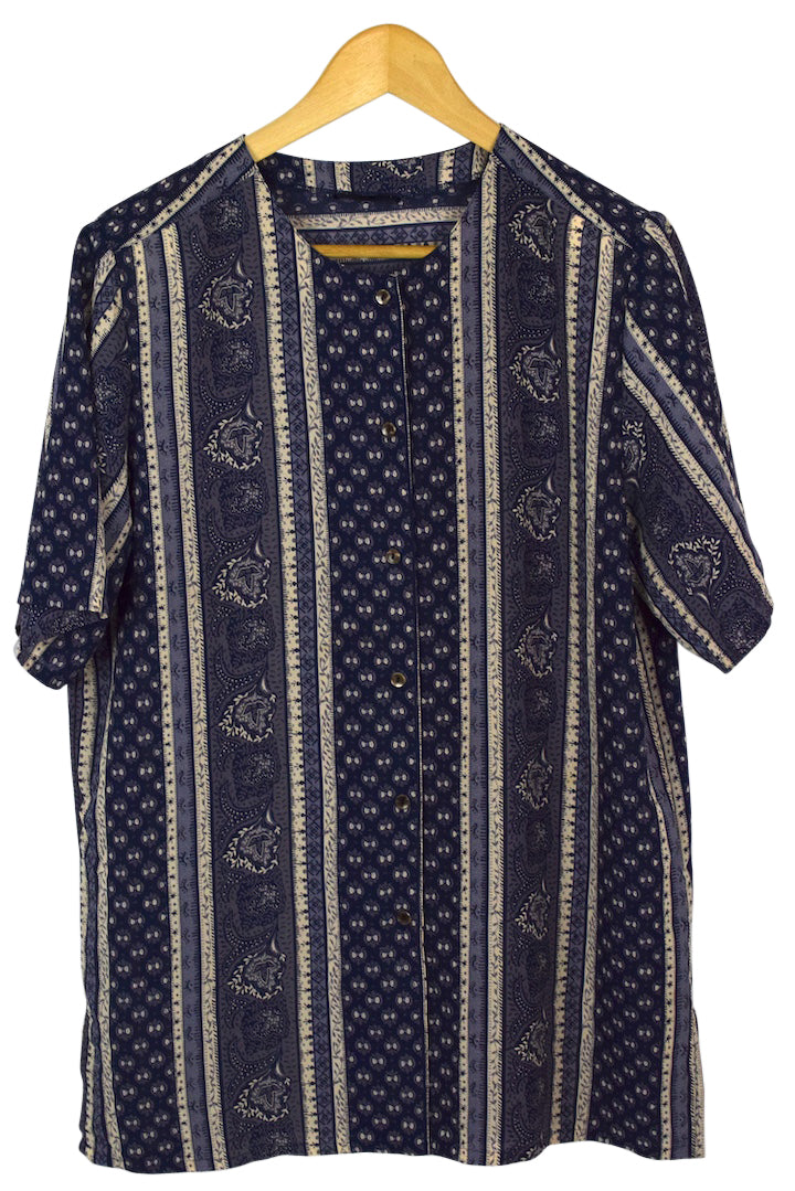 Reworked Abstract Print Top