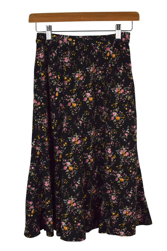 Reworked Floral Print Skirt