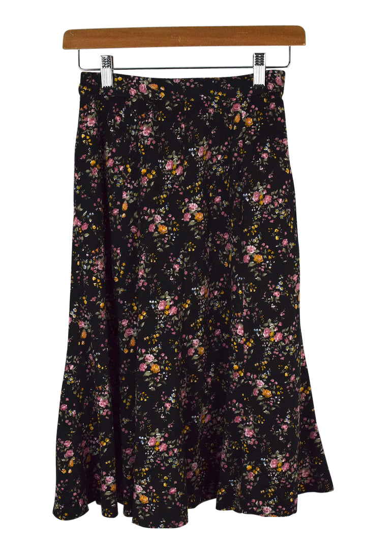 Reworked Floral Print Skirt