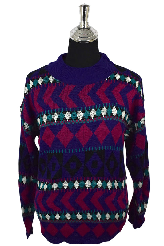 Abstract Pattern Knitted Jumper