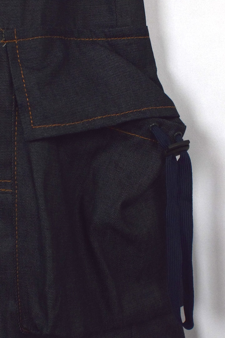 Reworked Denim Cargo Skirt