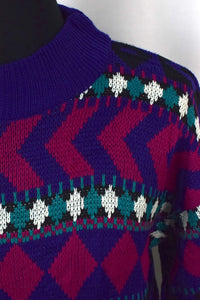 Abstract Pattern Knitted Jumper