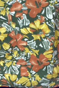 Reworked Abstract Floral Print Tie Up Top