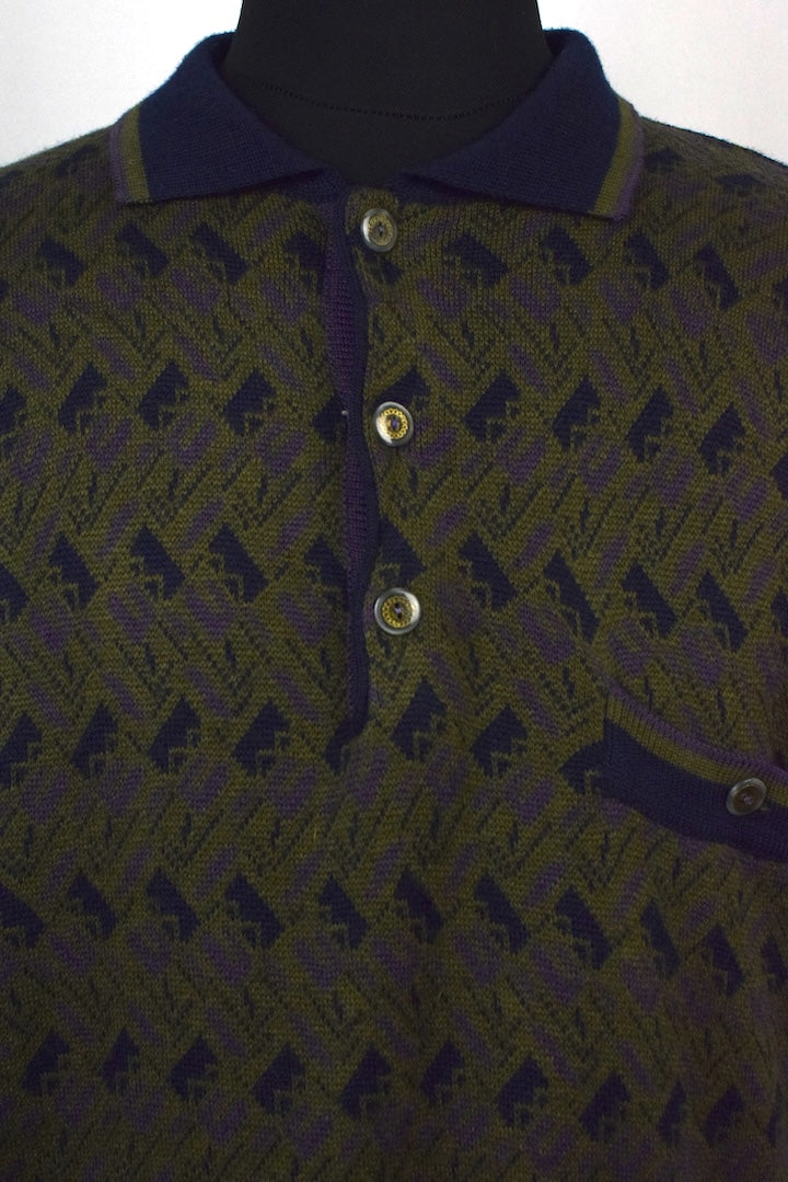 Sanmartino Brand Collared Knitted Jumper