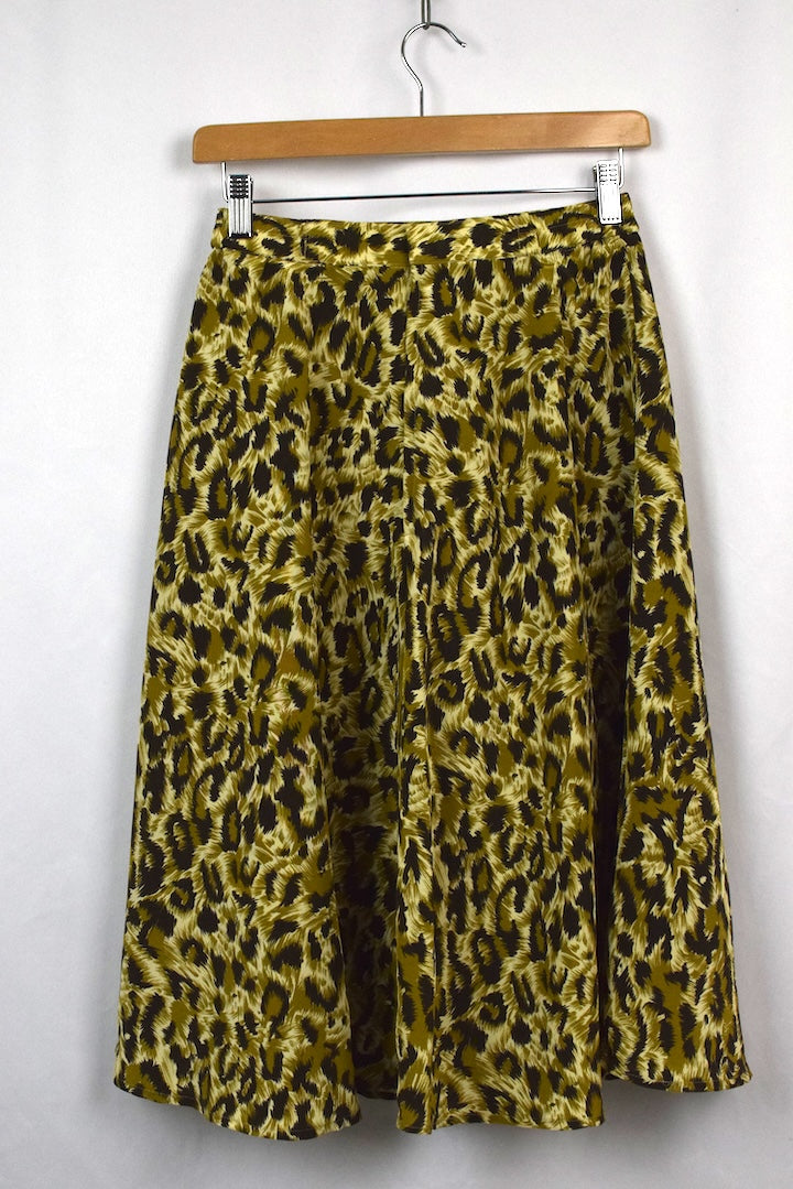 Reworked Cheetah Print Skirt