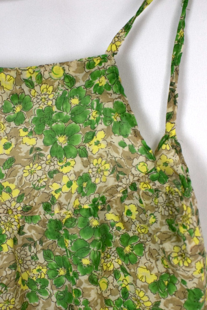 Reworked Floral Print Tie-Up Top