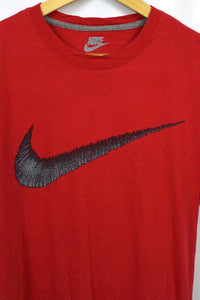 Red Nike Brand T-shirt