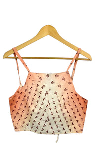 Reworked Two Toned Tie Up Top