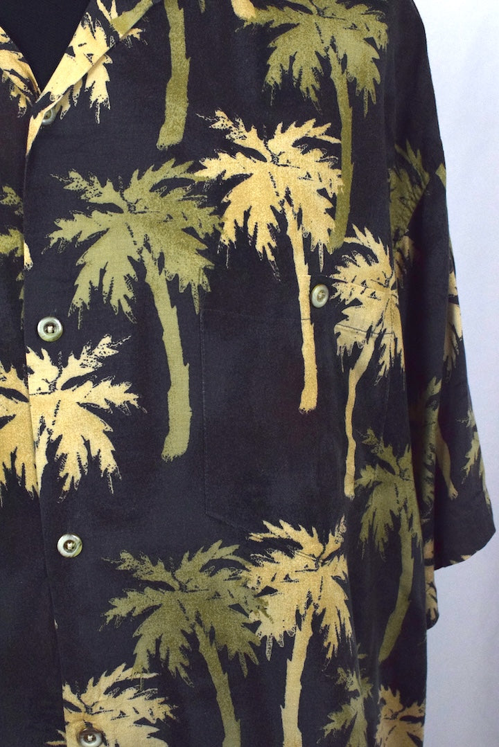 Palm Tree Print Hawaiian Shirt