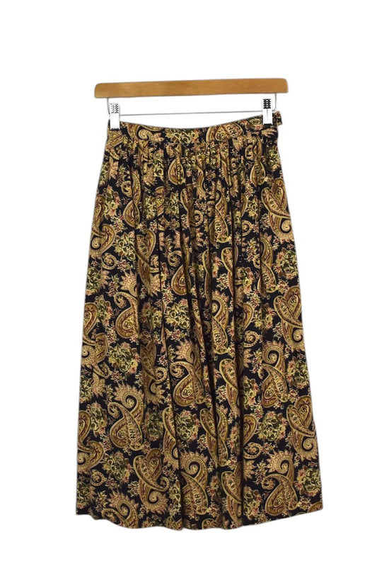 Floral Paisley Print Skirt