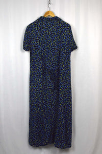 Blue Floral Print Dress