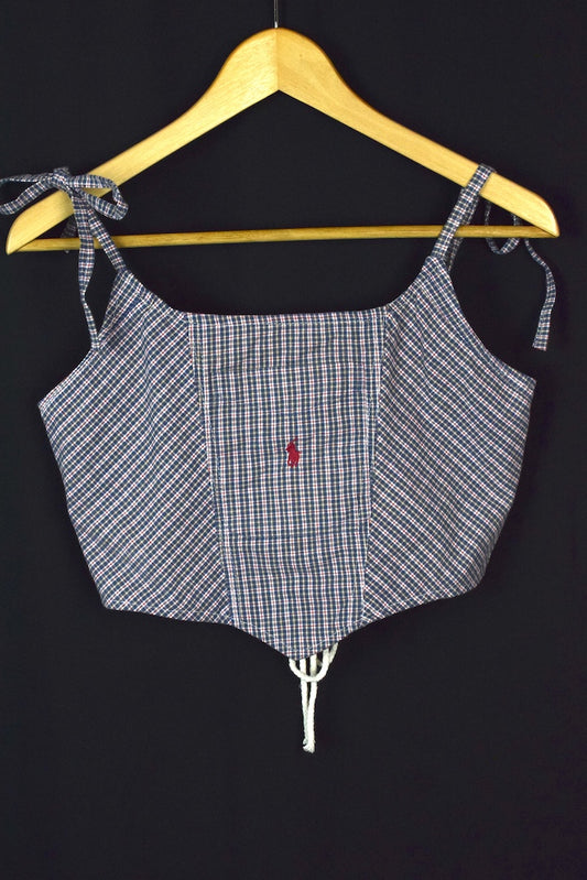 Reworked Ralph Lauren Brand Corset Style Top