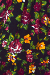 80s/90s Red Rose Print Skirt