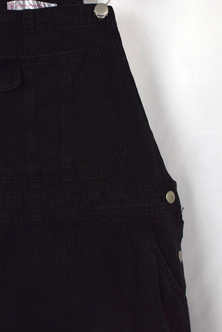 Black Denim Overalls
